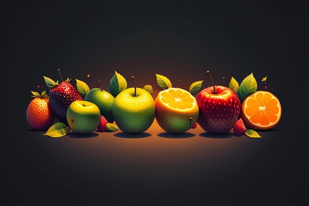 Still life apple fruit creative poster cover banner wallpaper background design art