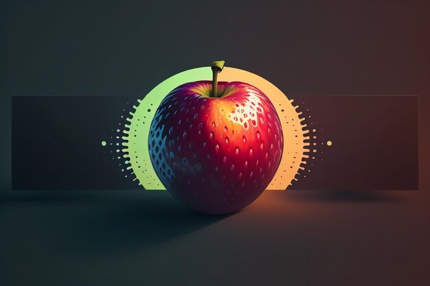 Still life apple fruit creative poster cover banner wallpaper background design art