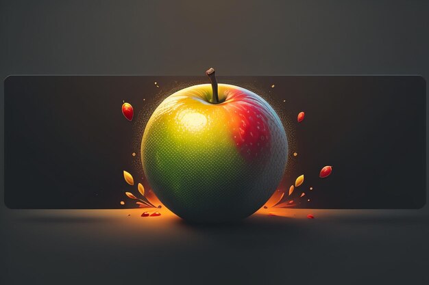 Photo still life apple fruit creative poster cover banner wallpaper background design art