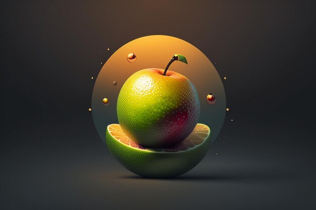 Photo still life apple fruit creative poster cover banner wallpaper background design art