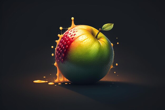 Photo still life apple fruit creative poster cover banner wallpaper background design art