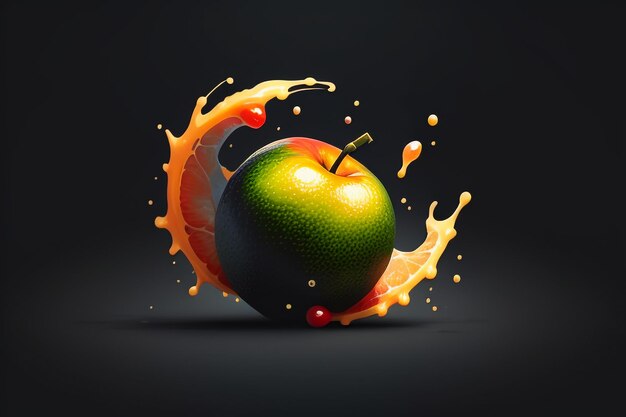 Still life apple fruit creative poster cover banner wallpaper background design art