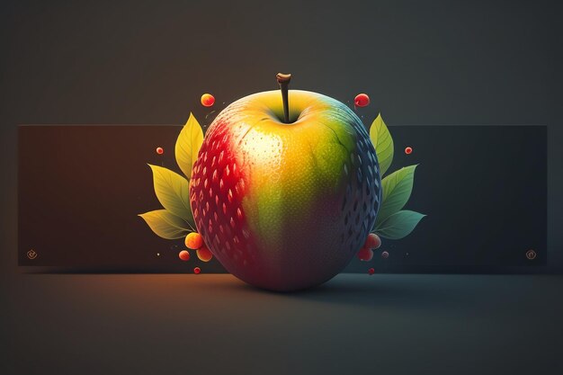 Photo still life apple fruit creative poster cover banner wallpaper background design art