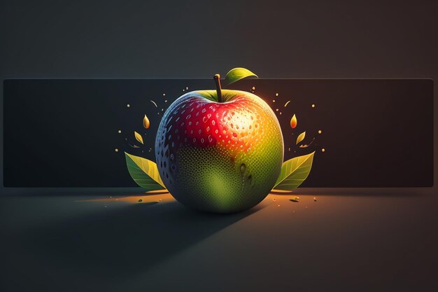 Photo still life apple fruit creative poster cover banner wallpaper background design art