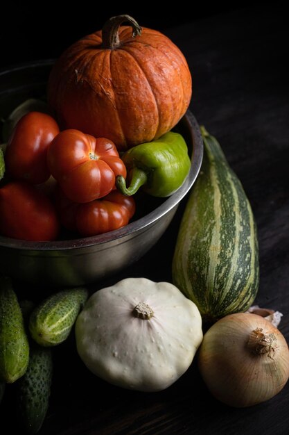 Still life autumn vegetables