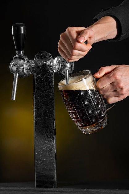 Photo still life of beer brewing elements