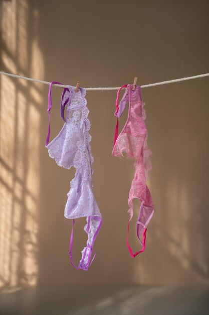 Foto natura morta della biancheria del reggiseno