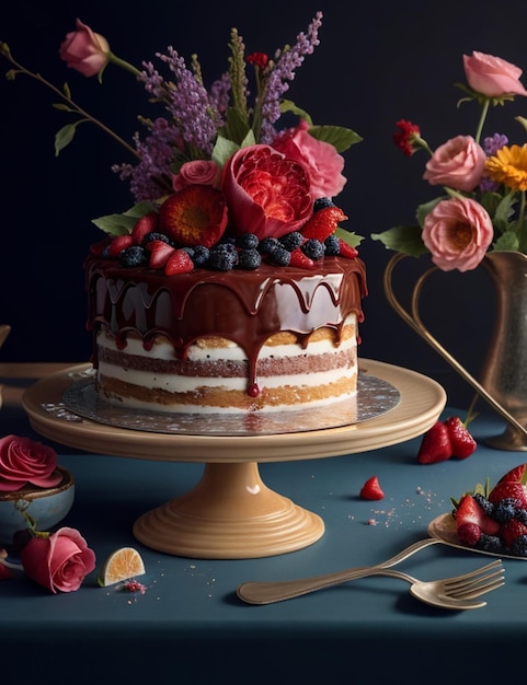 still life of cake wallpaper