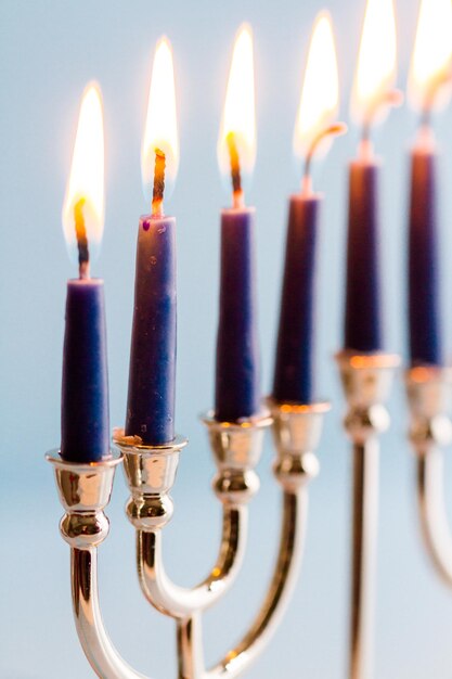 A still life composed of elements of the Jewish Chanukah/Hanukkah festival.