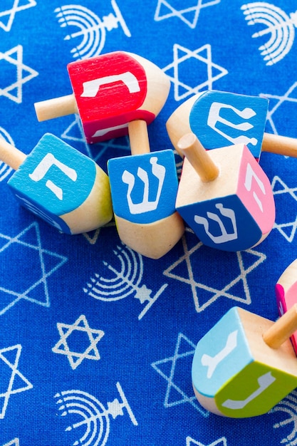 A still life composed of elements of the Jewish Chanukah/Hanukkah festival.