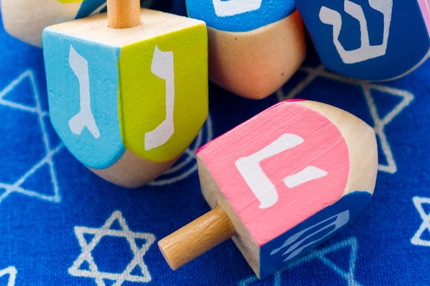 A still life composed of elements of the Jewish Chanukah/Hanukkah festival.