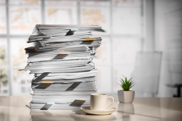 Photo still life of documents stack