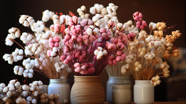 still life of flowers on wooden table