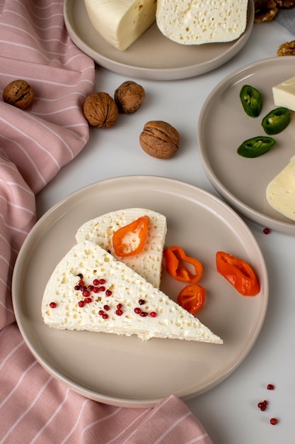 Photo still life of fresh cheese