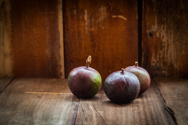 still life fruit on wood 