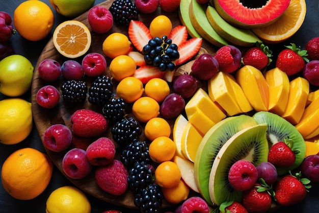 사진 다채로운 과일 배열 의 정형화