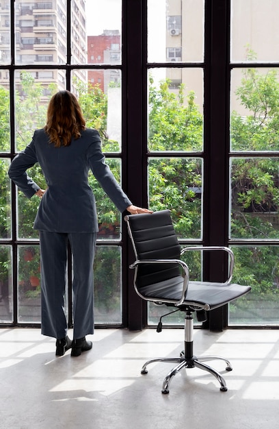 Still life of office chair indoors