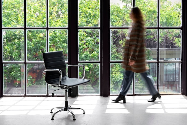 Still life of office chair indoors