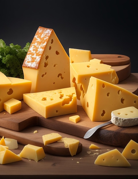 still life of Photo delicious pieces of cheese wallpaper