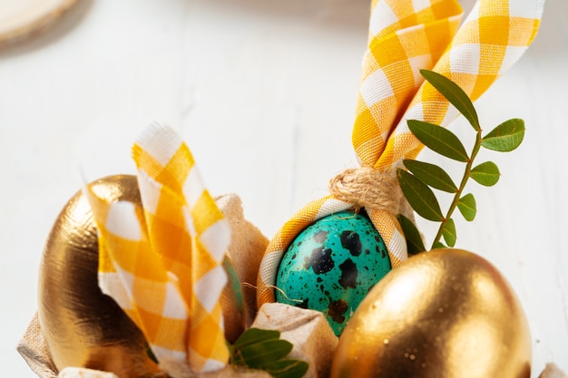 Still life photo of lots of colourful  Easter eggs