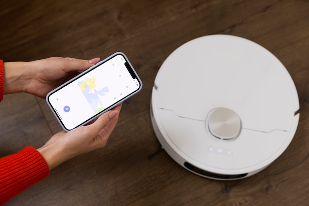 Photo still life of robotic vacuum