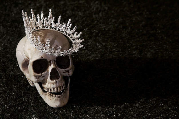 still life of ruler crown