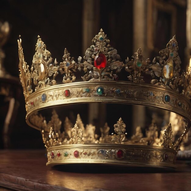 Still life of ruler crown