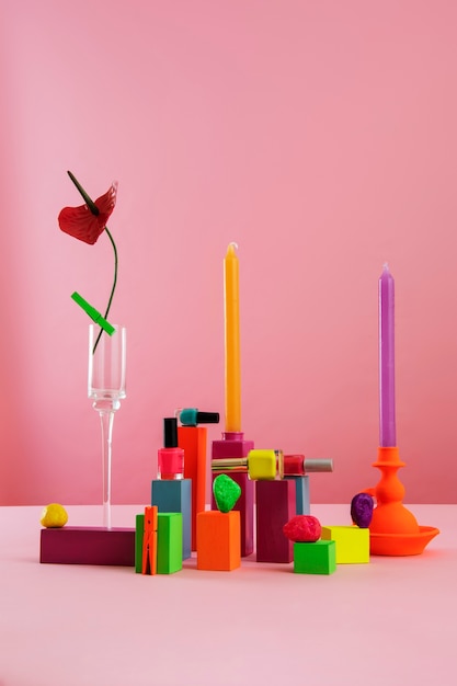 Still life of small decorative objects