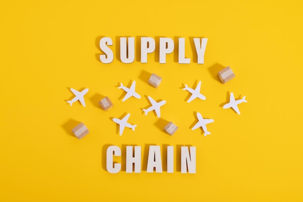 still life of supply chain representation