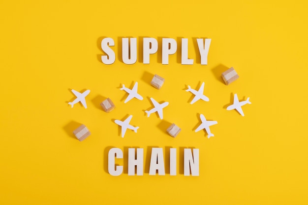 Photo still life of supply chain representation