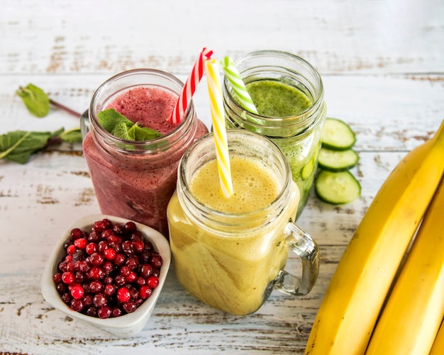 Still life of a tasty summer smoothie