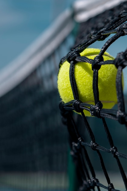 Foto natura morta dell'attrezzatura da tennis