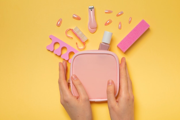 Still life of tools for nail art