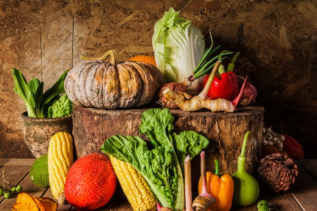 Still life Vegetables and fruits.