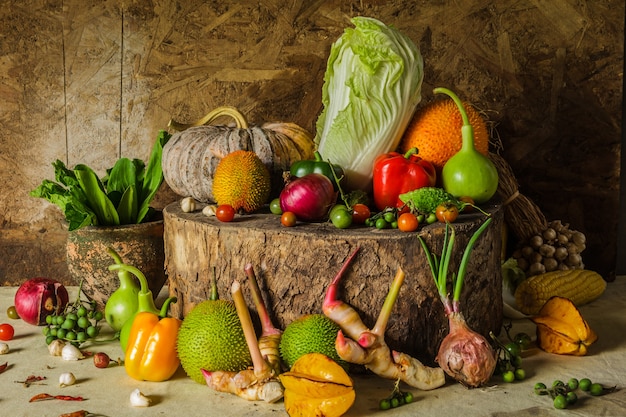 Still life Vegetables and fruits.