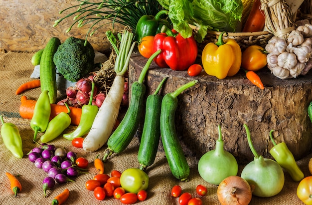 Still life  Vegetables, Herbs and Fruit.