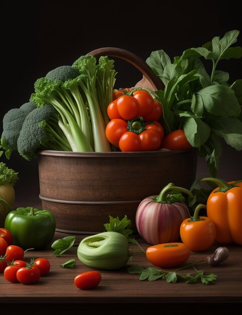 still life of vegetables wallpaper