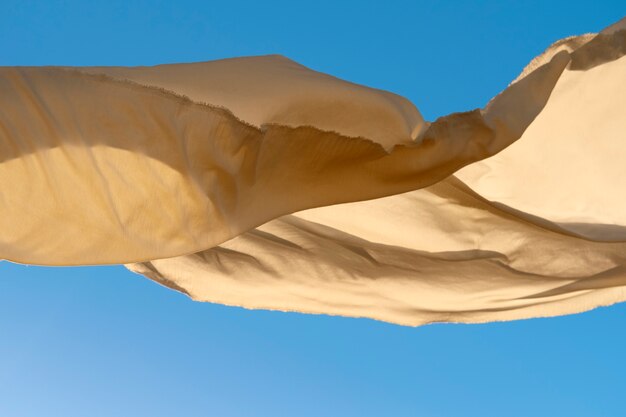 Photo still life of waving fabric in the wind