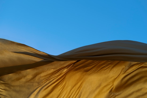 Still life of waving fabric in the wind