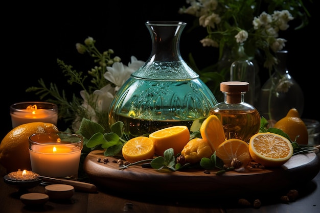 Still life with an aroma diffuser for moisturizing the air