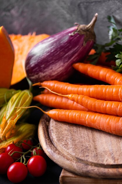 Still life with autumn vegetables