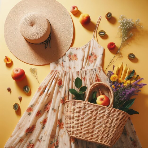 Photo still life with dress and bag