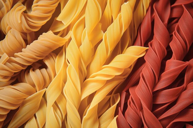 Натюрморт с множеством различных видов макарон Макароны из твердой пшеницы разных цветов и размеров Большой выбор макарон