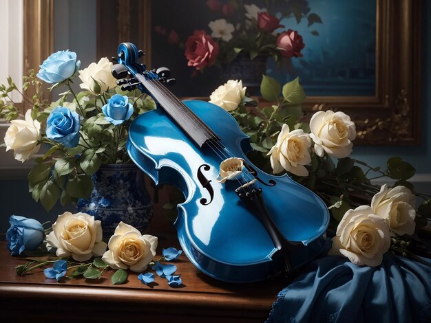 Photo still life with musical instrument