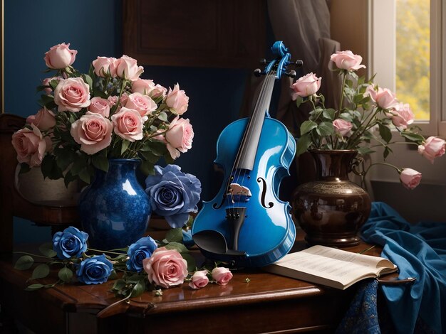 Photo still life with musical instrument