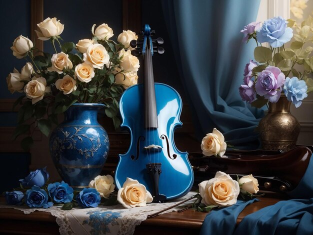 Photo still life with musical instrument