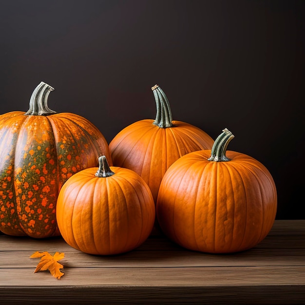 ハロウィーンの背景の南瓜の静物