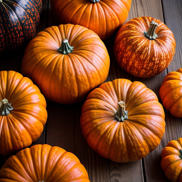 Still life with pumpkins Halloween background