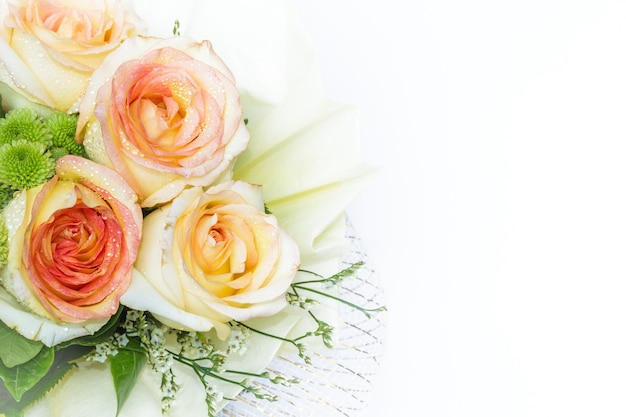 Still life with roses beautiful bouquet.