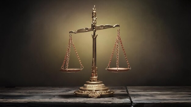 Still life with the scales of justice